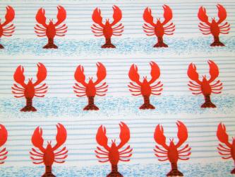 0,1m Druckstoff  "Harbor Day - Hummer"   ca. 112 cm br. 