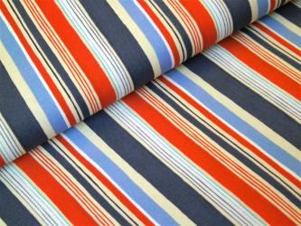 0,1m Druckstoff  "Harbor Day - Streifen"   ca. 112 cm br. 