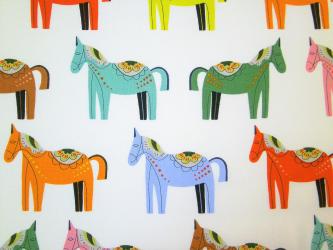 0,1 m Baumwoll-Druckstoff  "Carita Caballo""  110 cm br. 