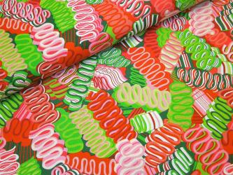 0,1 m Baumwoll-Druckstoff  "Ribbon Candy"  110 cm br. 