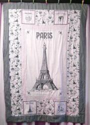 Patchworkdecke "Paris" ca. 140x200 cm 