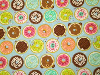 0,1 m Baumwoll-Druckstoff "Donuts"  110 cm 