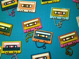 0,1 m Baumwoll-Druckstoff "Bandsalat"  110 cm 