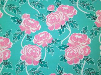 0,1 m Druckstoff  "Flowerette - Rosen" ca. 114 cm br. 