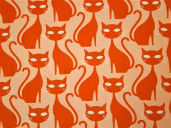 0,1 m Feincordstoff "Katze"  110 cm br. 