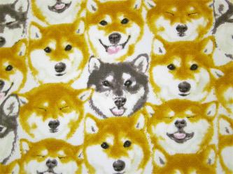 0,1 m Baumwollcanvas "Japanischer Hund"  110 cm br. Kokka 