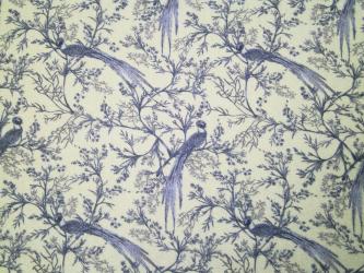 0,1 m Digital-Druckstoff  "Versailles - Vögel" kbA 150 cm br. 