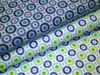 0,1 m Druckstoff  "Marbella - Blume" ca. 110 cm br. 