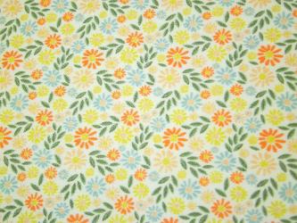 0,1 m Druckstoff  "Gartenfreunde - Blumen" ca. 114 cm br. 