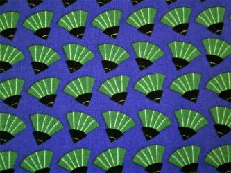 0,1 m Organic Cotton Druckstoff "Asiatische Inspiration - Fächer"  110 cm br. 