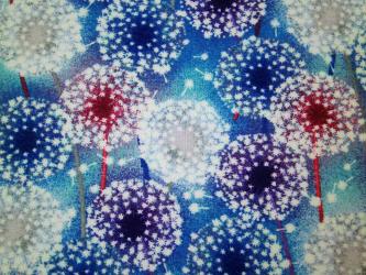 0,1 m Baumwoll-Druckstoff  "Leuchtzauber - Pusteblumen"  110 cm br. 