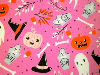 0,1 m Baumwoll-Druckstoff  "Im Mondenschein - Hexenstunde"  110 cm br. 