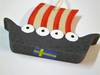 Holz-Anhänger Wikingerschiff 