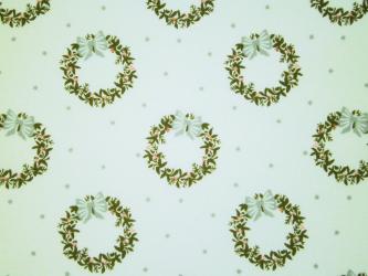 0,1 m Baumwoll-Druckstoff  "Lametta auf dem Weg: Türkranz"  110 cm br. 