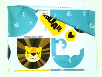 Tierbeutel Panel Löwe zum Selbernähen 100% Baumwolle 50x150 cm 