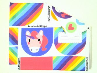 Tierbeutel Panel Einhorn zum Selbernähen 100% Baumwolle 50x150 cm 