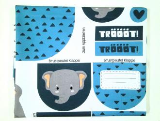 Tierbeutel Panel Elefant zum Selbernähen 100% Baumwolle 50x150 cm 