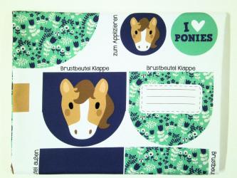 Tierbeutel Panel Pony zum Selbernähen 100% Baumwolle 50x150 cm 