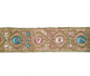 1 m  Bordüre "Devi" rosa-gold 30 mm br. 