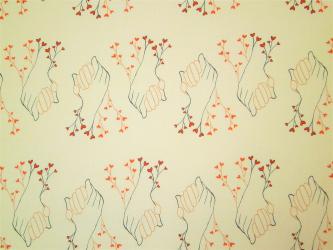 0,1 m Druckstoff  "Open Heart - Hand" ca. 114 cm br.  Art Gallery 