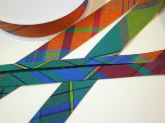 1 m gewebtes Schrägband "Madras 3" Baumwolle 