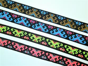 1 m Jacquardwebband "Costa Rica" 12 mm 