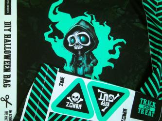 DIY Halloween Bag by Thorsten Berger "Zombie" 100% Baumwolle ca.150x66 cm 