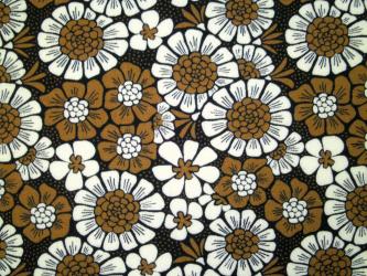 0,1 m Organic Cotton Druckstoff "Grassroots - Retroblumen" 110 cm br. 