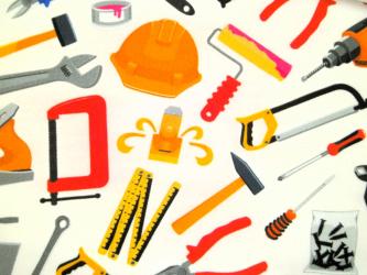 0,1 m French Terry / Sweat-Stoff "Baustelle" 150 cm br. 