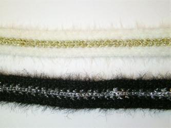 1 m Strickband mit Metalliceffekt 10 mm breit 