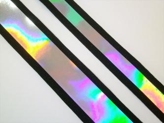 1 m Ripsband mit Folienbeschichtung irisierend 20 / 30  mm br. 
