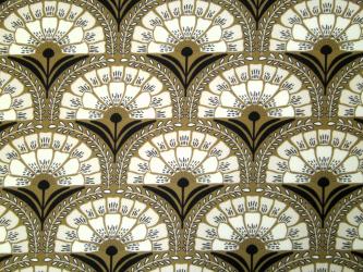 0,1 m Organic Cotton Canvas "Grassroots - Blütenfächer" 110 cm br. 