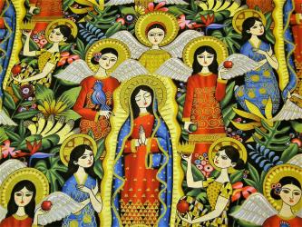 0,1 m Baumwoll-Druckstoff  "Goldchor"  110 cm br. 