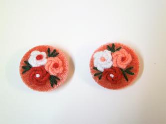 2er Knopfset "Trachtenblume" 25 mm 