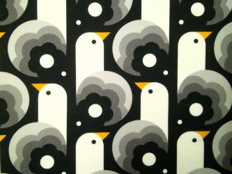 0,1 m Organic Cotton Druckstoff "Ocean Motion - Vogel" 110 cm br. 