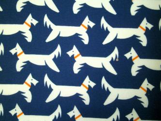 0,1 m Organic Cotton Druckstoff "Orchard Deco - a Dogs life" 110 cm br. 