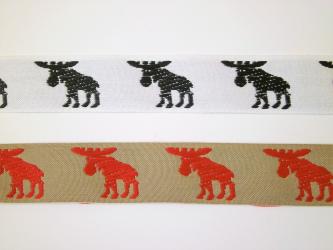 1 m Webband "Elch" 22 mm br. 