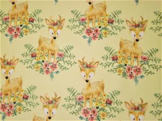 0,1 m Baumwoll-Druckstoff  "Waldfreunde - Hirsch" ca. 114 cm Breite 