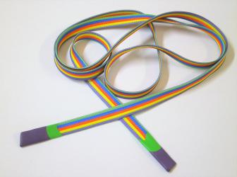 Designkordel Regenbogen 10mm Breite 135 cm lang 