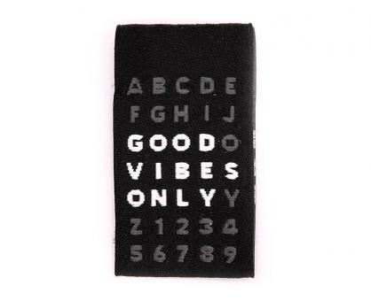 Web-Label "Good vibes only" ca. 70x20 mm 