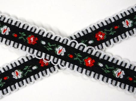 1 m Webband "Rosi" 22 mm br.beidseitige Bogenkante 