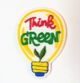 Applikation "EcoLover - Think Green" ca. 45x35 mm 