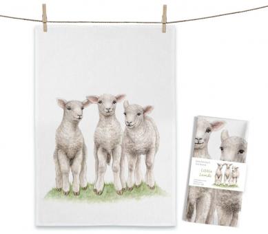 Baumwoll-Geschirrtuch "Little Lambs" ca. 70x50cm 