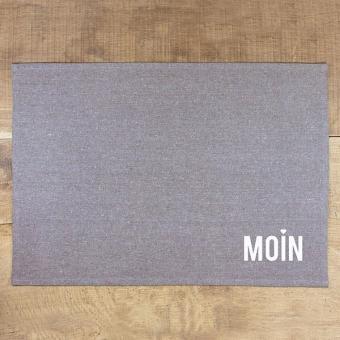 Tischset "Moin" aus recycelter Baumwolle ca. 48x34 cm 