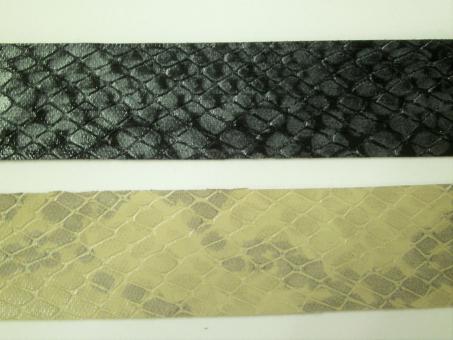 1 m Textilband "Boa" 20 mm br. schwarz-grau