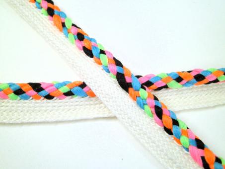 1 m Paspelband mit Fahne "Neon" 12 / 5 mm 