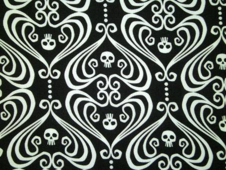 0,1 m Organic Cotton Druckstoff "Gothic Whimsy - Ornamente" 110 cm br. 