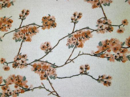 0,1 m Druckstoff  "Botanist - Kirschblüten" ca. 110 cm br. Premium Cotton 