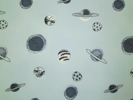 0,1m feiner Baumwolldruck "Stargazer - Planeten" 114 cm br. 