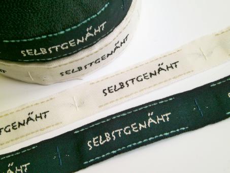 1  m Webetiketten-Band "Selbstgenäht"  15 mm br. 